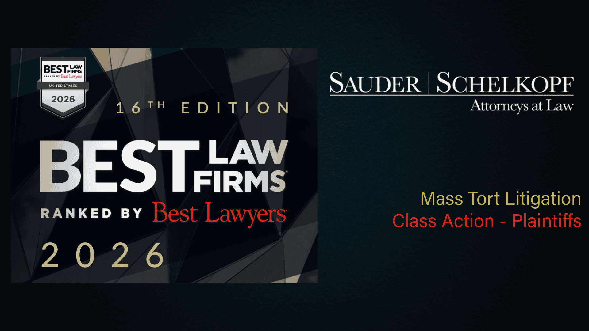 Sauder Schelkopf Recognized Among Nation’s Leading Law Firms in 2026 ...